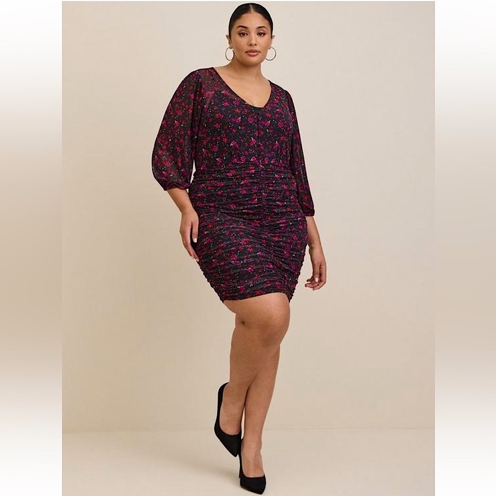NWT Torrid Mesh Button Shirt Mini Dress